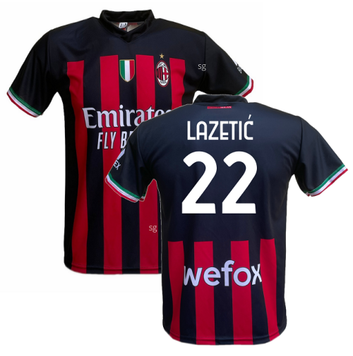 Maglia Milan Lazetic 22  ufficiale replica 2022/2023 prodotto ufficiale